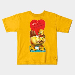 Valentine—eggsactly right for me Kids T-Shirt